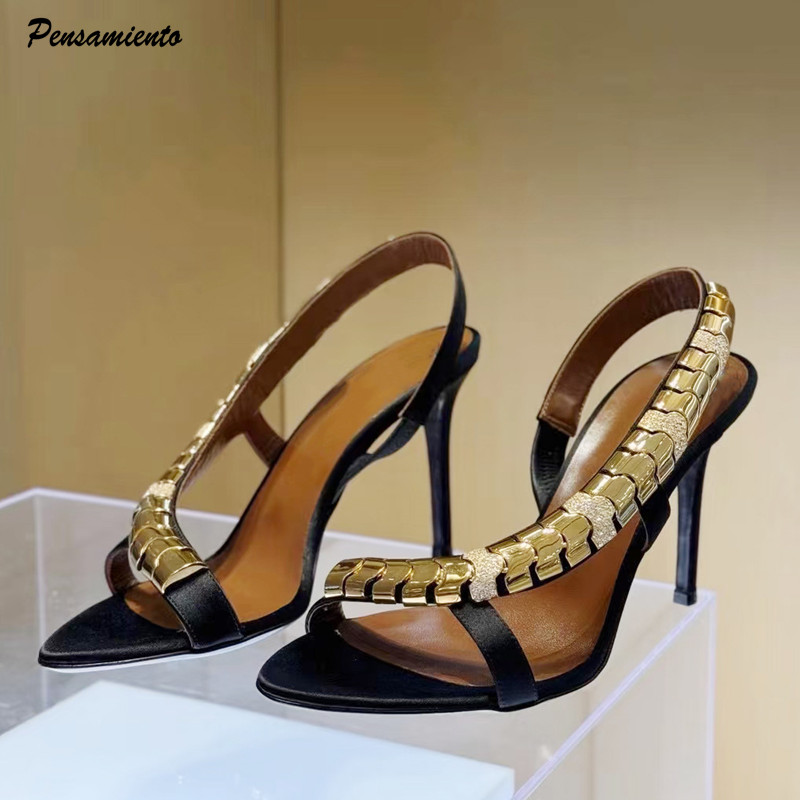 Summer Clothing Stores - Sandálias Gladiadoras Femininas de Luxo com