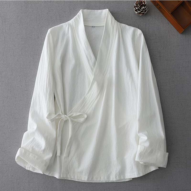 Summer Clothing Wraps - Camisa Kimono Feminina Estilo Chinês com
