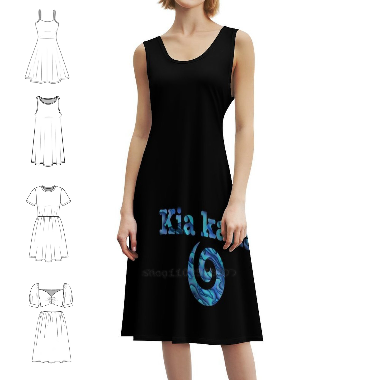 Summer Clothing Nz - Kaha Koru Querida Decote Vestido Elegante