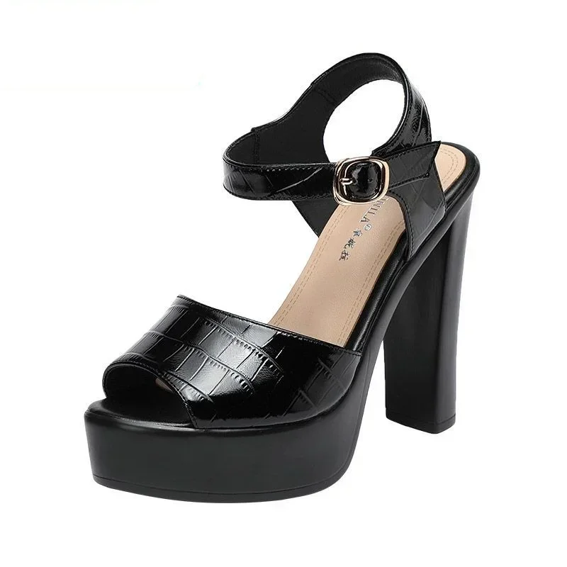Summer Clothing Stores - 10cm 13cm moda sandálias de couro