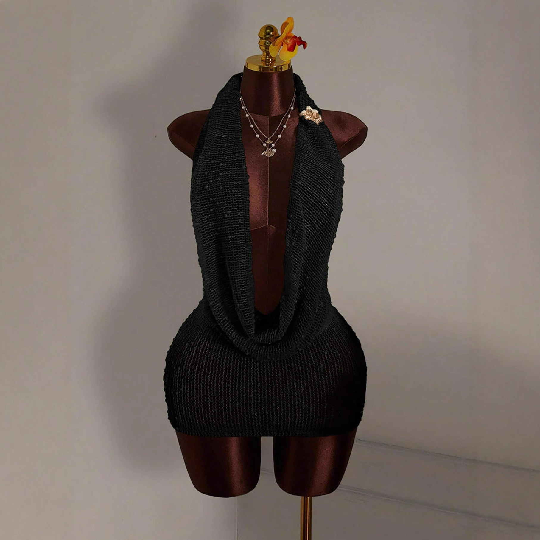 Vestido Mini Bodycon de Tricô  - Summer Clothing Drawing avaliação e preço