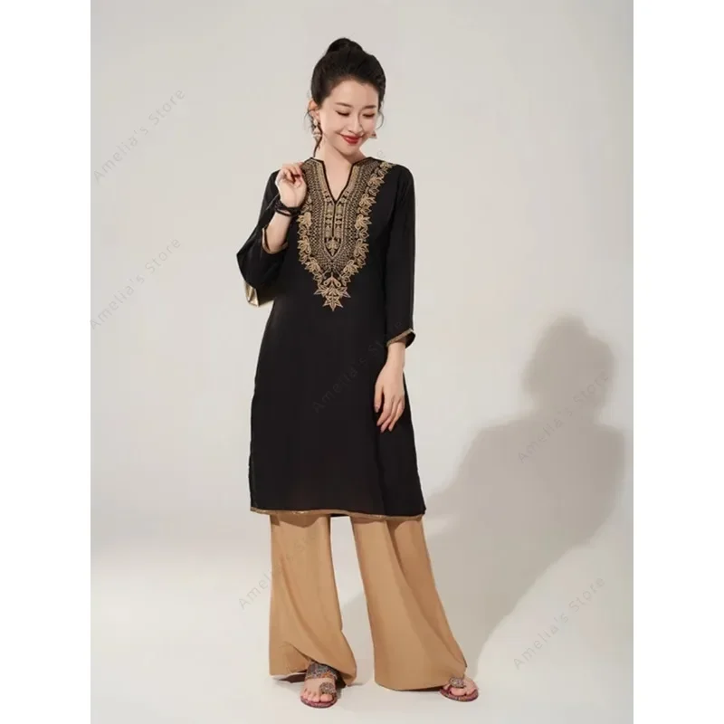 Blusa de Algodão Bordada Tradi - Summer Clothing Pakistan avaliação e preço