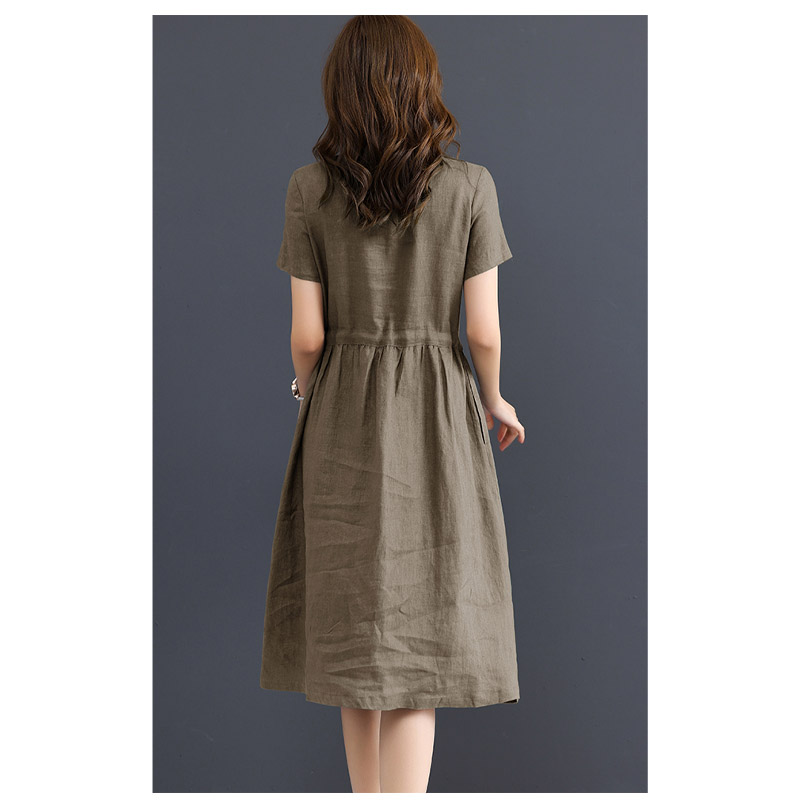 Vestido Feminino de Linho Puro - Summer Clothing Drawing avaliação e preço