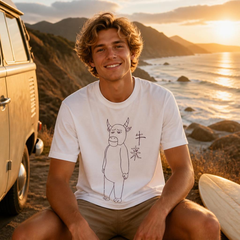 Camiseta masculina Niu Lai Dra - Summer Clothing Drawing avaliação e preço
