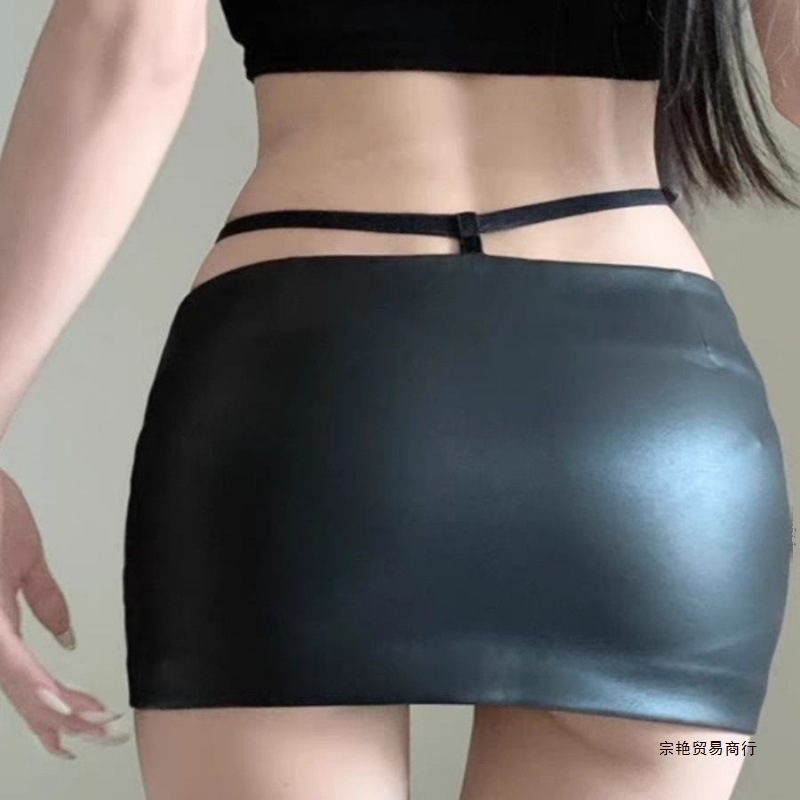 Saia Mini de PU Sexy para Mulh - Summer Clothing Wraps avaliação e preço