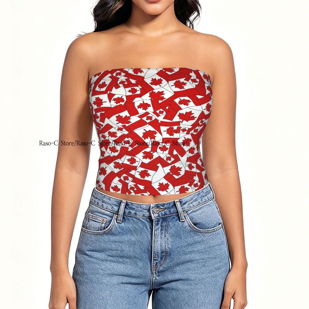 Top cropped feminino sem alças - Summer Clothing Women Canada avaliação e preço