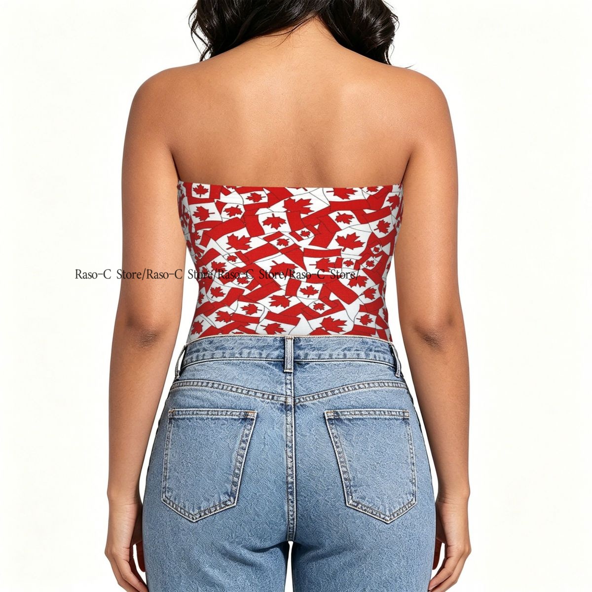 Top cropped feminino sem alças - Summer Clothing Women Canada avaliação e preço